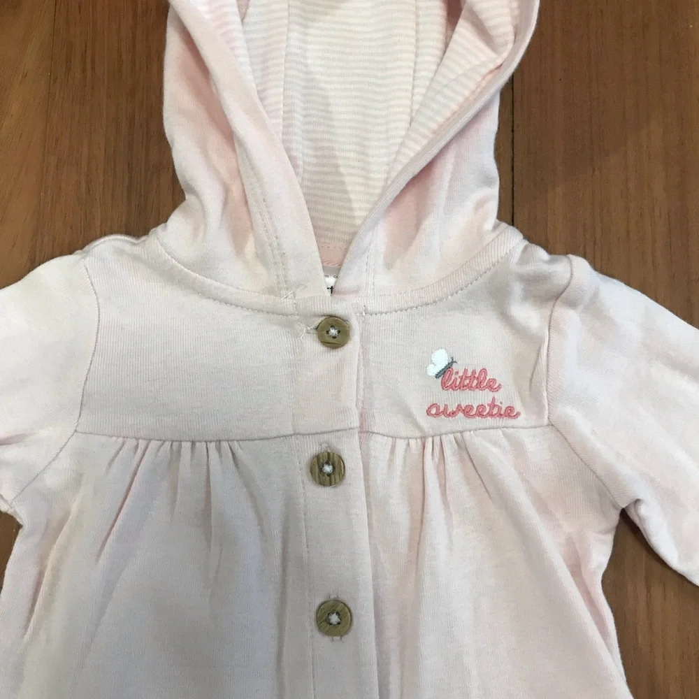 Carter’s Baby Girl’s Pink Hooded Jacket and Pants Set Size 9 Months